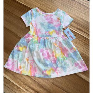 Cat & Jack Infant Girls Tie-Dye Multicolor Dress w/ Matching Underwear Size 18M
